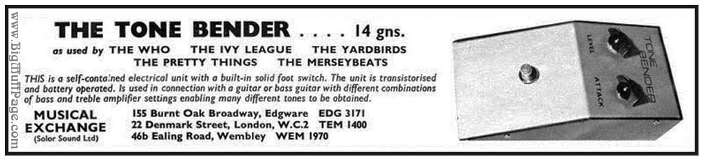 Tone bender MKI Beat Instrumental circa October 1965